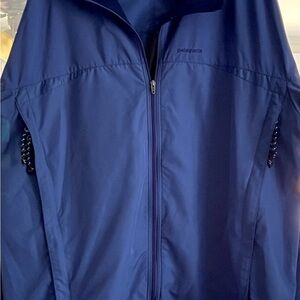 Patagonia Size Large Periwinkle Blue Windbreaker Light Weight Long Sleeve Zipper